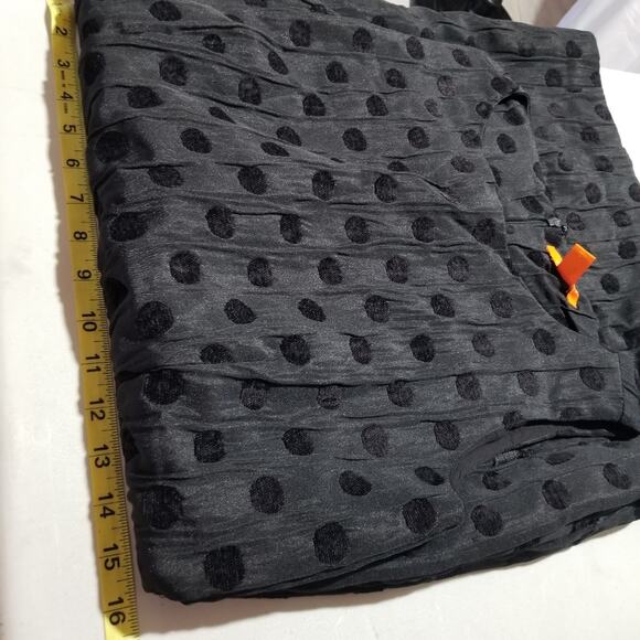 JOE FRESH Dress 4 Black Sleeveless Polka Dot Dress Velvet Sheath - Picture 8 of 11